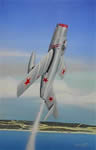 "Bandit Over The Beach" - Sam Lyons - Mig 15 Aviation Art